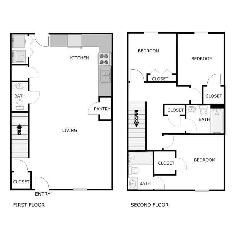 Floor Plans Kingston Ridge Apartments Gosport, IN A PRE/3 Property